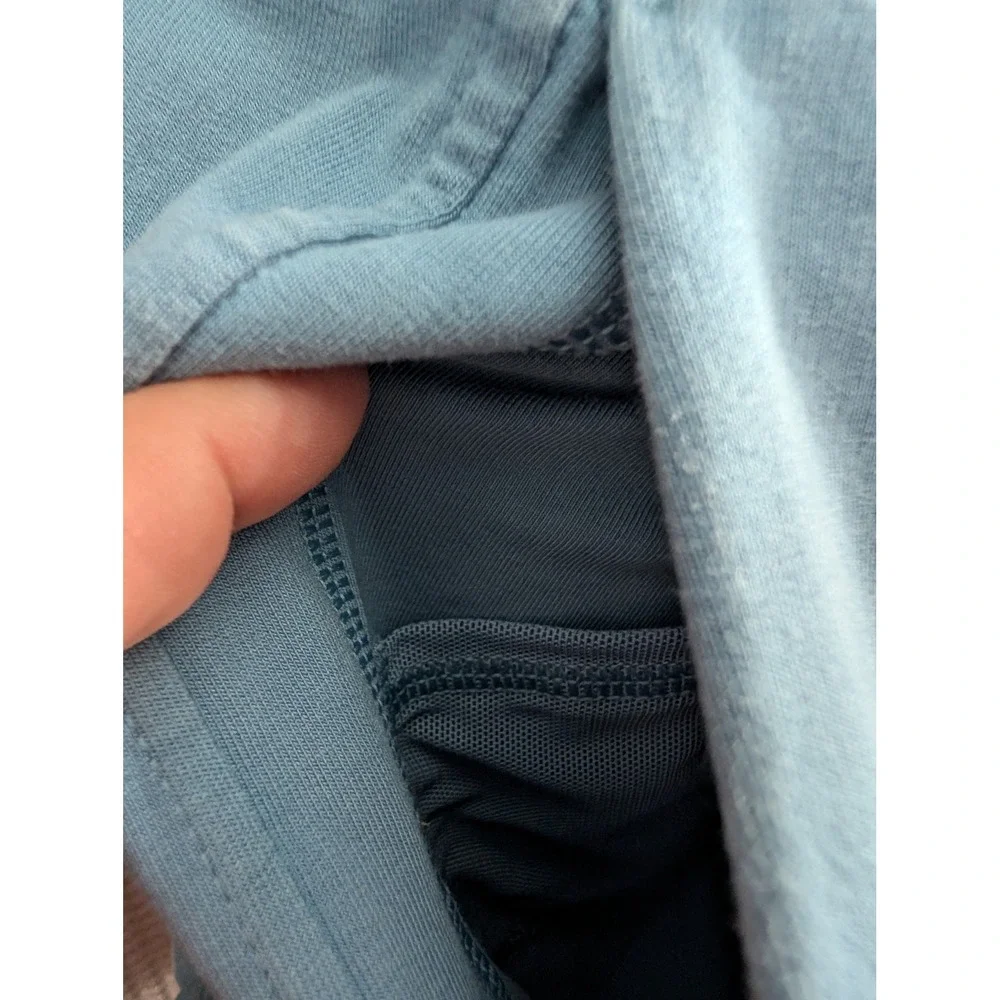 Lululemon Inner Glow French Terry Shorts Blue Size 4 Drawstring Activewear